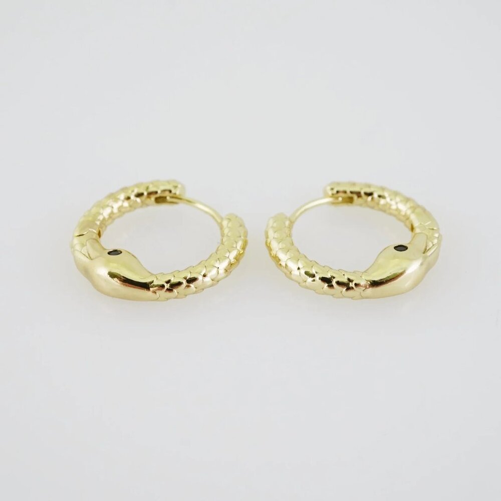 Snake Small Hoop Earrings NEW